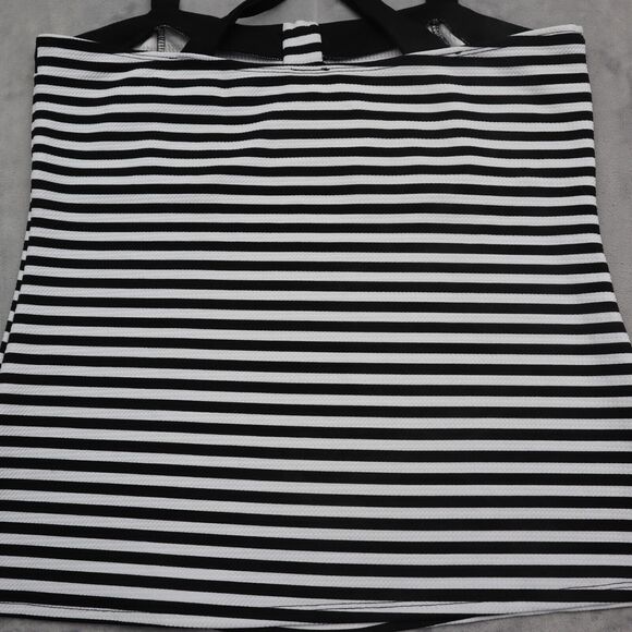 Jojo Collection Shirt Womens 3XL White Black Sleeveless Stripe Stretch Tank Top - Picture 15 of 16